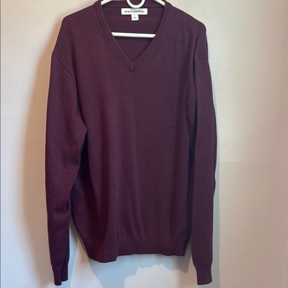 Amazon Essentials XXL Men's Purple V-Neck Sweater - Picture 7 of 8